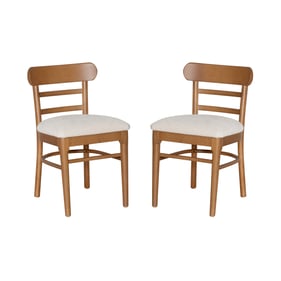 2 Linon Tuttle Brown Grey Dining Chairs