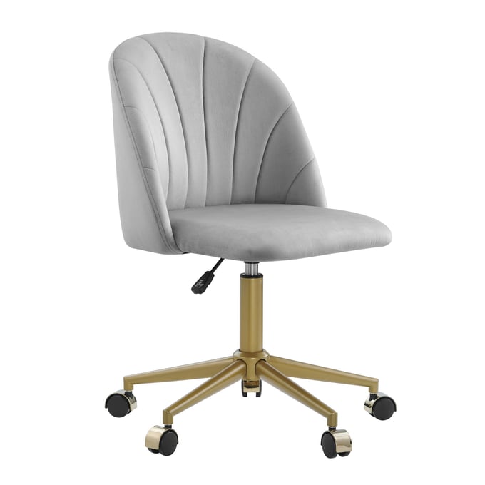 Linon Adalynn Gold Grey Desk Chair LN-CH301GRY01U