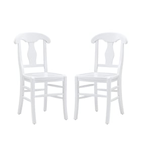 2 Linon Vander White Chairs