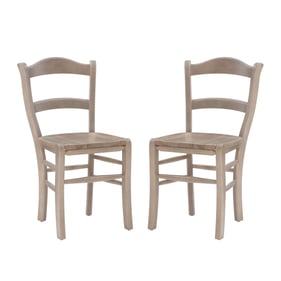 2 Linon Leif Natural Side Chairs