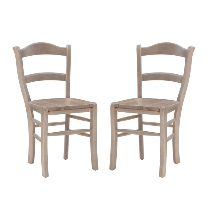 2 Linon Leif Natural Side Chairs LN-CH306NAT02ASU