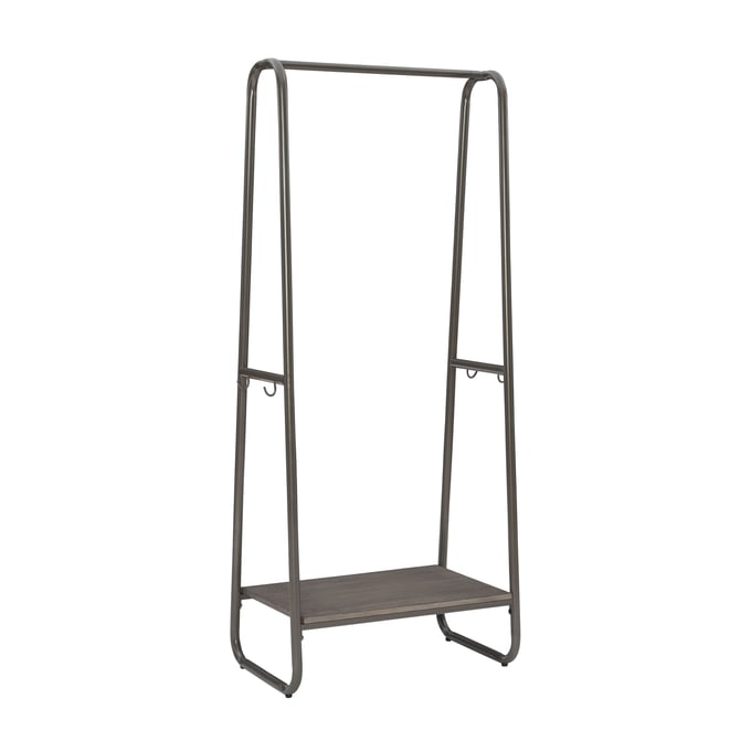 Linon Bywood Pewter Tall Clothing Rack LN-CR330PEW01U