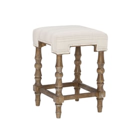 Linon Shelly Brown Beige Backless Counter Height Stool