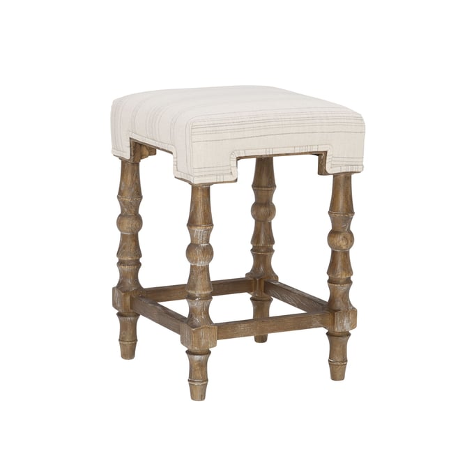 Linon Shelly Brown Beige Backless Counter Height Stool LN-CS104COB01U