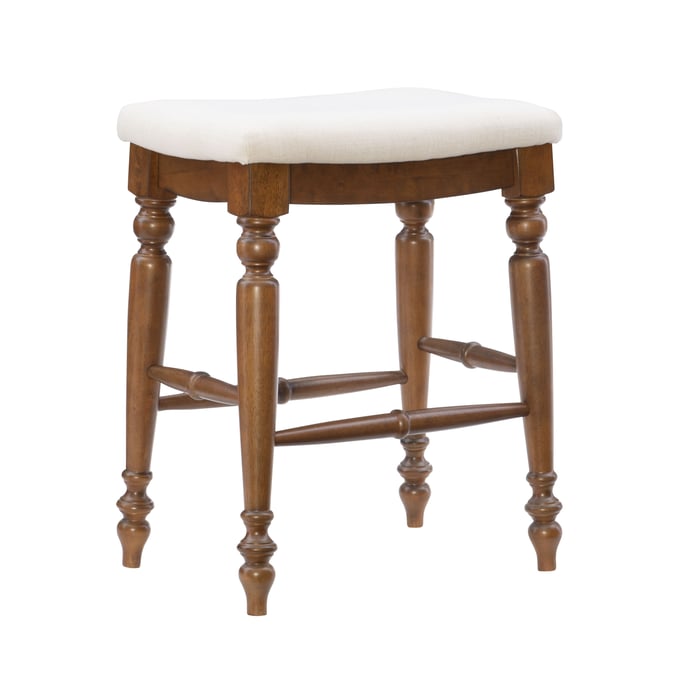 Linon Marino Walnut Natural Backless Counter Height Stool LN-CS241WAL01U