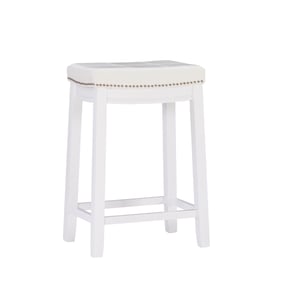 Linon Claridge White Counter Stool