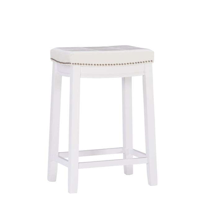 Linon Claridge White Counter Stool LN-CS254WHT01U