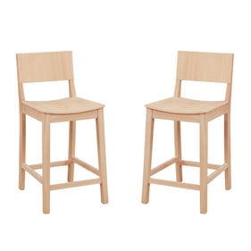 2 Linon Devin Brown Counter Height Stools