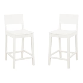 2 Linon Devin White Counter Height Stools