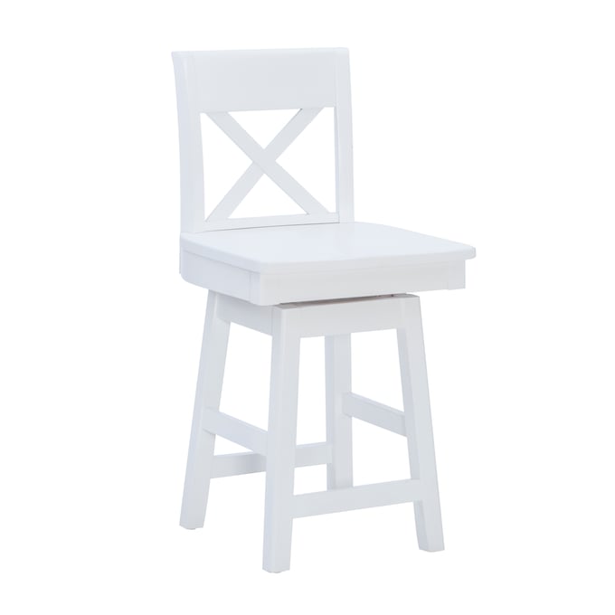 Linon Lydia White Swivel Counter Height Stool LN-CS315WHT01ASU