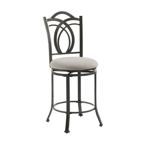 Linon Calif Pewter Metal Counter Stool