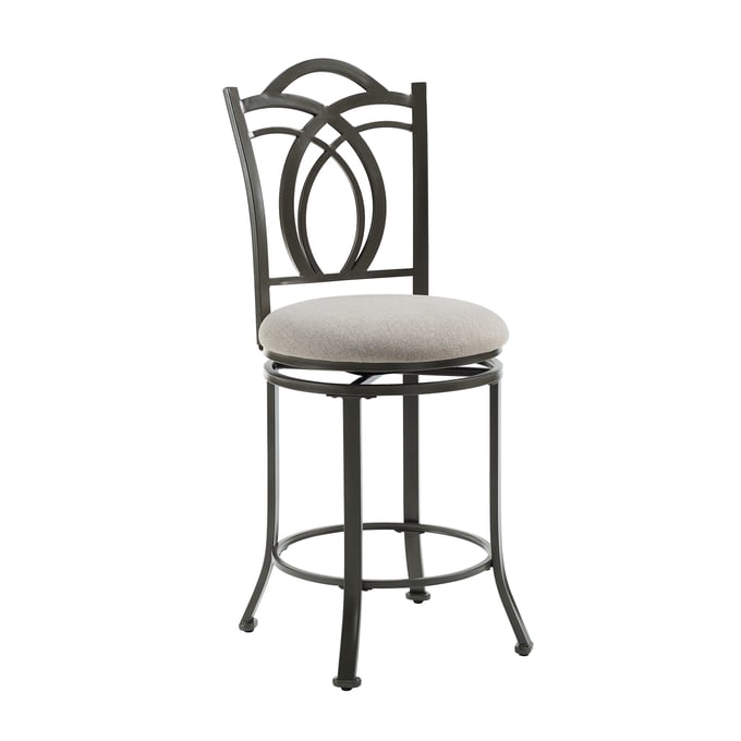 Linon Calif Pewter Metal Counter Stool LN-CS321PEW01U