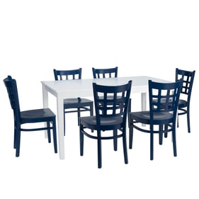 Linon Lola Navy 7pc Dining Room Set