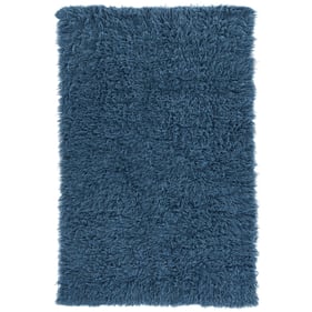 Linon New Flokati 1400grams Denim Blue Rug - 96x60