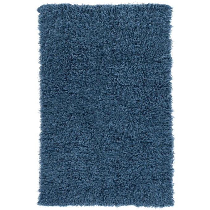 Linon New Flokati 1400grams Denim Blue Rug - 96x60 LN-FLK-NFDB58