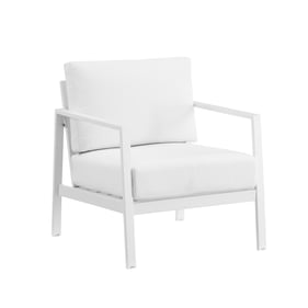 Linon Holland White Aluminum Single Chair