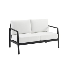 Linon Holland White Outdoor Loveseat