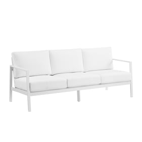 Linon Holland White Aluminum 3 Seater Sofa