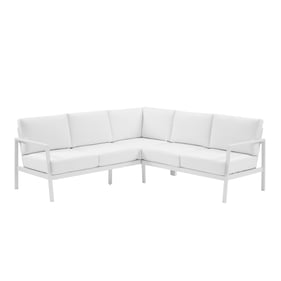 Linon Holland White Aluminum Sectional