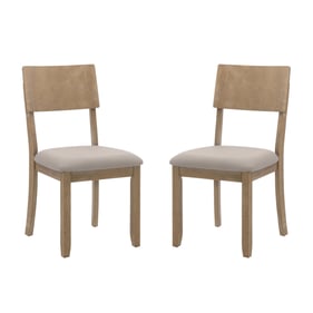 2 Linon Jorissen Grey Wash Dining Chairs