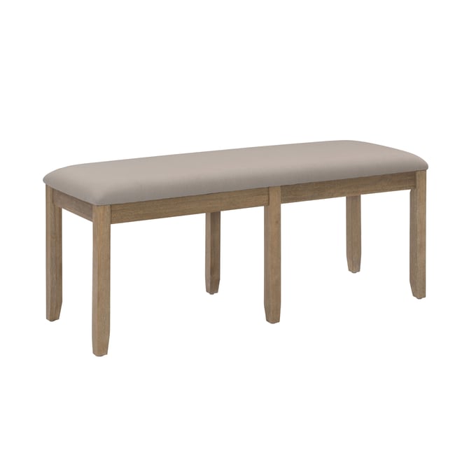 Linon Jorissen Grey Wash Backless Bench LN-JN205GWSH01U