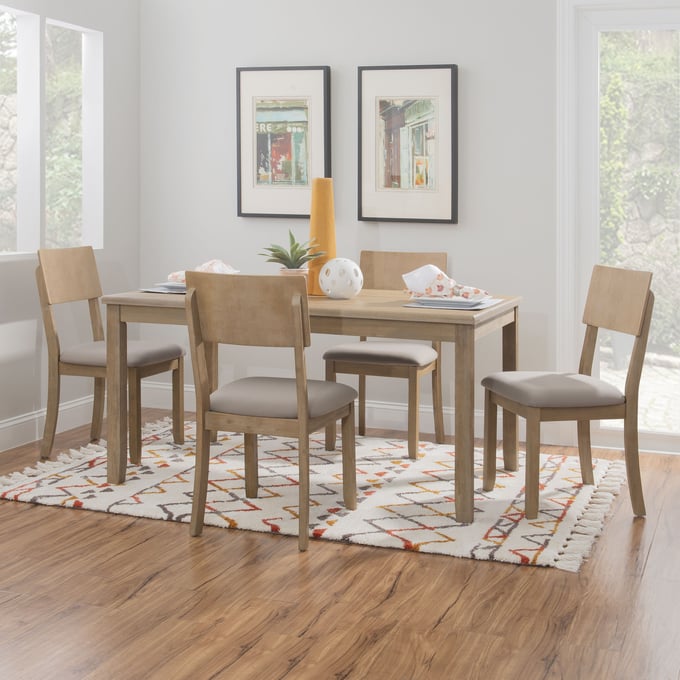 Linon Jorissen Grey Wash 5pc Dining Room Set LN-JN470GWSH01U-DR-S1