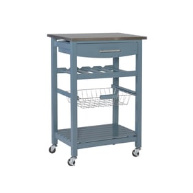 Linon Clarke Blue Kitchen Cart