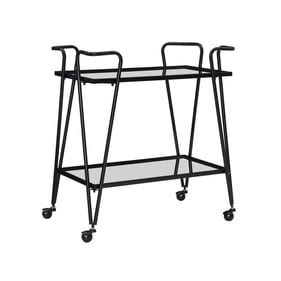 Linon Mid Century Black Bar Cart