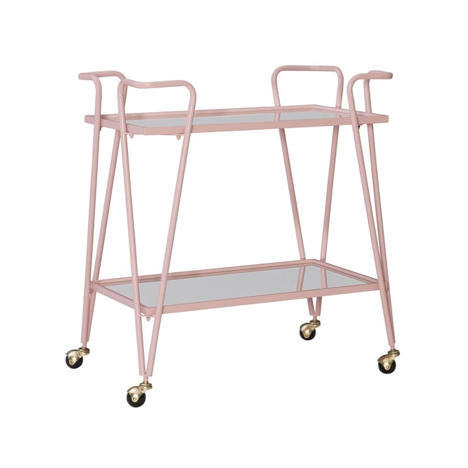 Linon Mid Century Pink Bar Cart LN-KI108PNKKD01