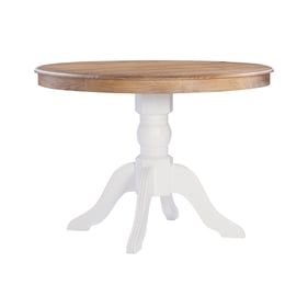 Linon Tobin Natural White Pedestal Table