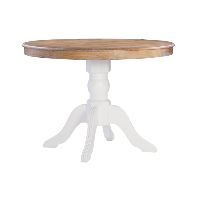 Linon Tobin Natural White Pedestal Table LN-KNK159NATWHTABU