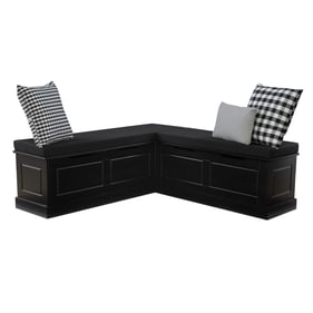 Linon Tobin Black Nook with Cushion