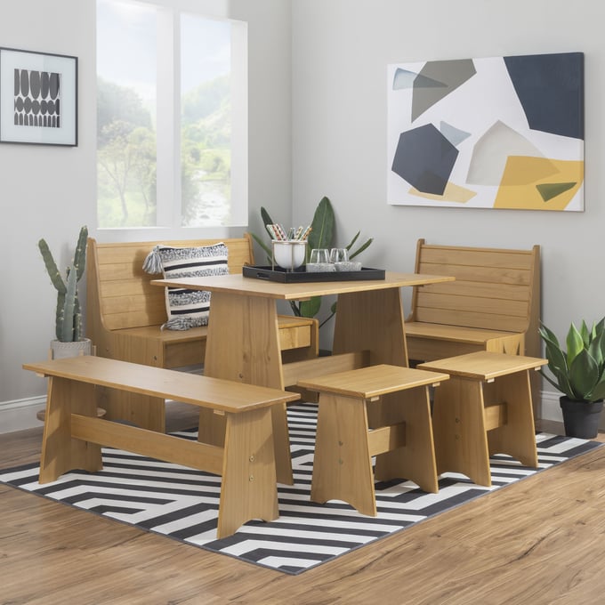 Linon Linson Honey 6pc Dining Room Set LN-LN834-01U-DR-S1