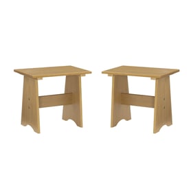 2 Linon Linson Honey Small Backless Benches