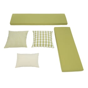 Linon Tobin Green 5pc Nook Cushion Set