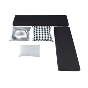 Linon Tobin Black 5pc Nook Cushion Set