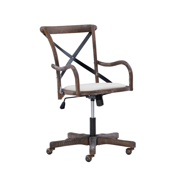 Linon Carson Gray Wash Cafe Office Chair LN-OC072TIC01