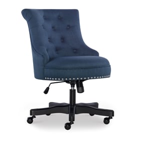 Linon Sinclair Black Blue Office Chair