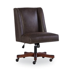 Linon Draper Dark Walnut Brown Office Chair