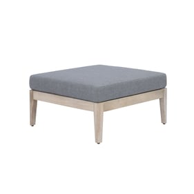 Linon Summerlyn Natural Grey Outdoor Ottoman