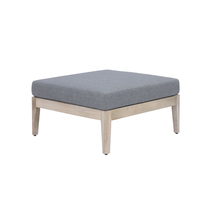 Linon Summerlyn Natural Grey Outdoor Ottoman LN-OD293NAT01U