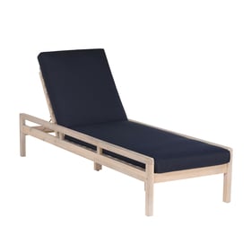 Linon Teagon Blue Natural Single Chaise Lounger