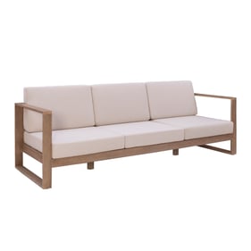 Linon Silas Natural Beige 3 Seater Sofa