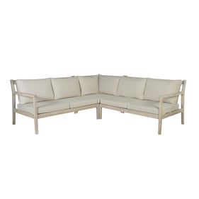 Linon Teagon Natural Beige 3pc Outdoor Sectional