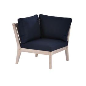 Linon Teagon Blue Natural Corner Chair