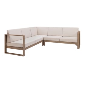 Linon Silas Natural Beige 3pc Sectional