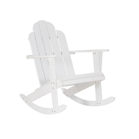 Linon Adirondack White Rocking Chair