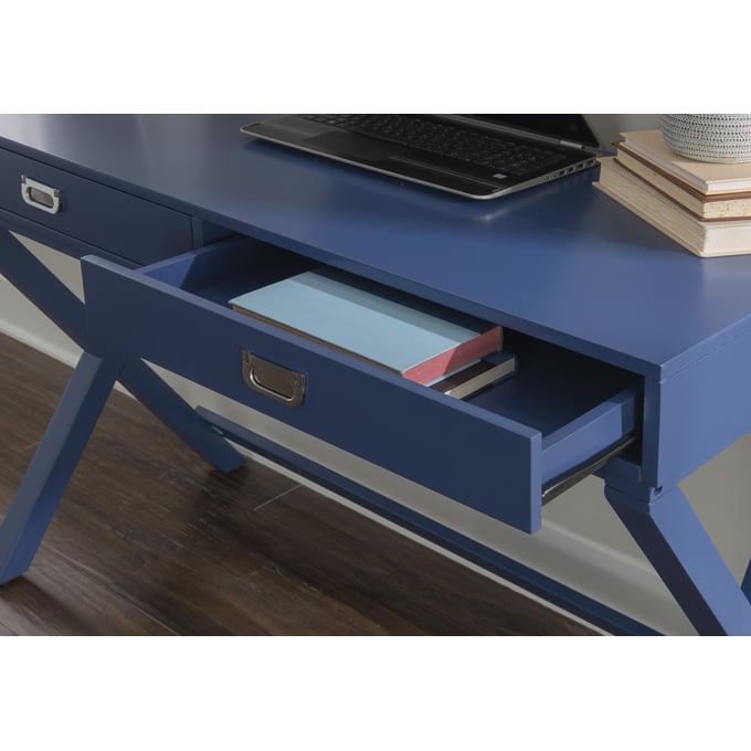 Peggy Transitional Campaign Side Storage Desk Gray - Linon