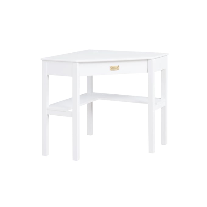 Linon Peggy White Corner Desk LN-PG154WHT01U