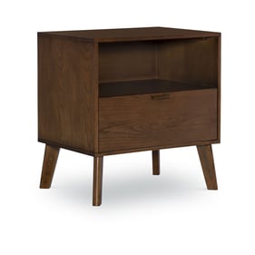 Linon Reid Walnut One Drawer Nightstand